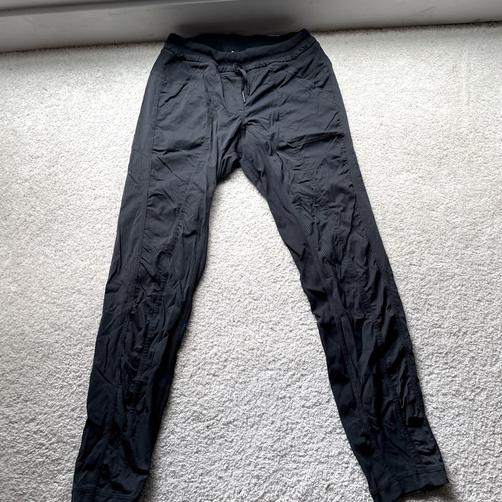 Lululemon Black Nylon Workout Pants, Size 2.